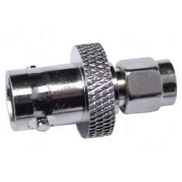 Conector BNC Mamă la SMA Tată 50Ω 30VAC | Electronic-mag.ro | Componente Electronice