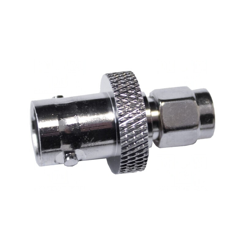 Conector BNC Mamă la SMA Tată 50Ω 30VAC | Electronic-mag.ro | Componente Electronice