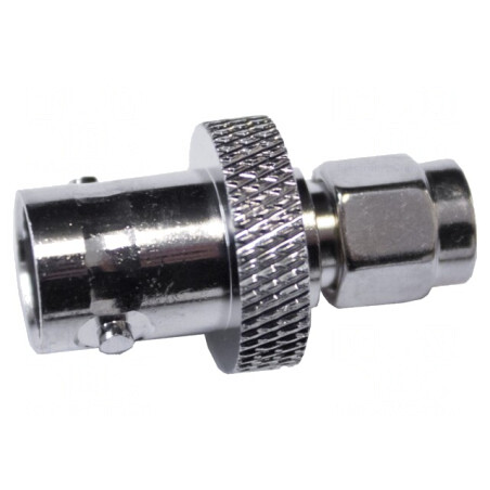 Conector BNC Mamă la SMA Tată 50Ω 30VAC | Electronic-mag.ro | Componente Electronice