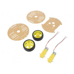 Şasiu cu 4 Roți și 2 Motoare 4,5-6VDC | Electronic-mag.ro | Componente Electronice