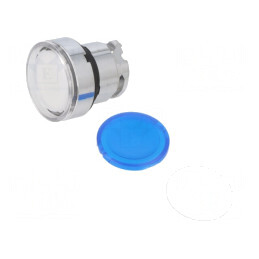 Comutator apăsare 22mm albastru | Electronic-mag.ro | Componente Electronice