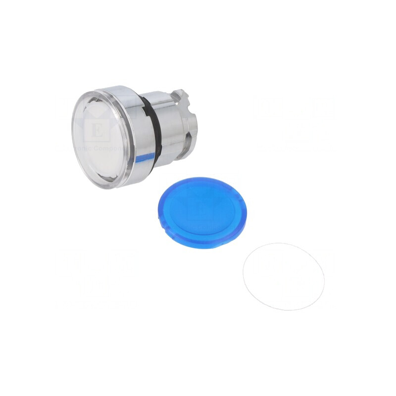Comutator apăsare 22mm albastru | Electronic-mag.ro | Componente Electronice