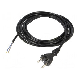 Cablu Alimentare PUR 4m 2x1mm2 230V 10A Negru | Electronic-mag.ro | Componente Electronice