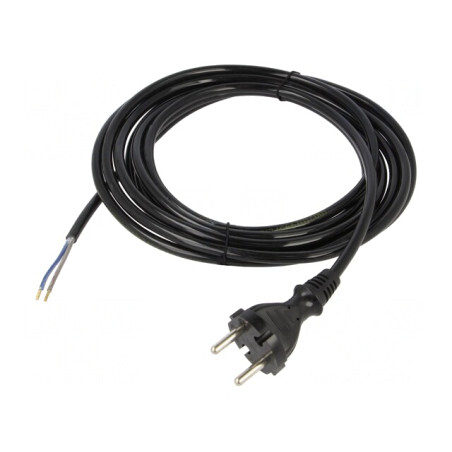 Cablu Alimentare PUR 4m 2x1mm2 230V 10A Negru | Electronic-mag.ro | Componente Electronice