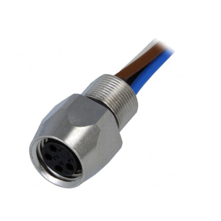 Conector M8 Mamă 4 PIN cu Cablu 0,5m | Electronic-mag.ro | Componente Electronice