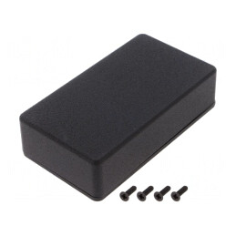 Carcasă universală aluminiu IP54 64x115x30mm 1550BBK | Electronic-mag.ro | Componente Electronice