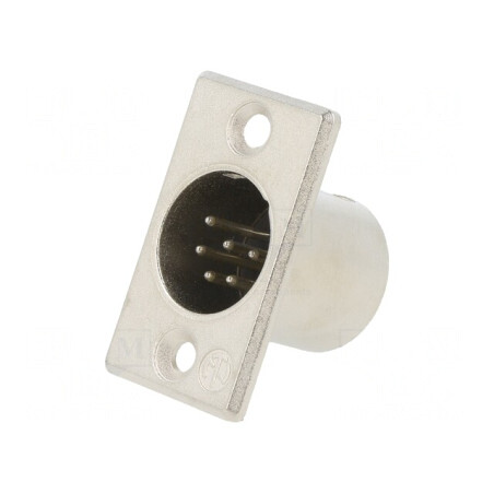 Conector XLR Tată Drept Lipire Argint 7.5A | Electronic-mag.ro | Componente Electronice