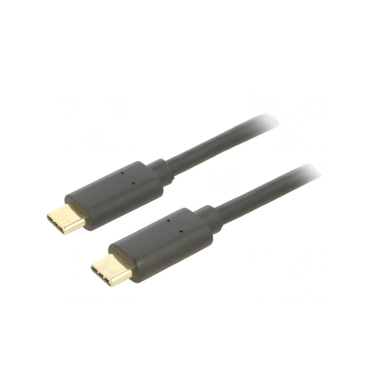 Cablu USB 3.1 USB C 1m Negru | Electronic-mag.ro | Componente Electronice