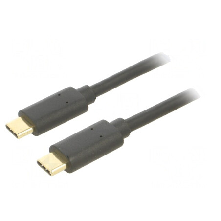 Cablu USB 3.1 USB C 1m Negru | Electronic-mag.ro | Componente Electronice