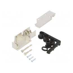 Mufă D-Sub 15 PIN 90° Albă pentru Lipire pe Cablu | Electronic-mag.ro | Componente Electronice