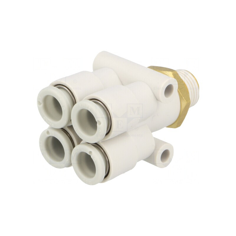 Racord Push-in Filetat Alamă și Polipropilenă 1-10bar 5-60°C | Electronic-mag.ro | Componente Electronice