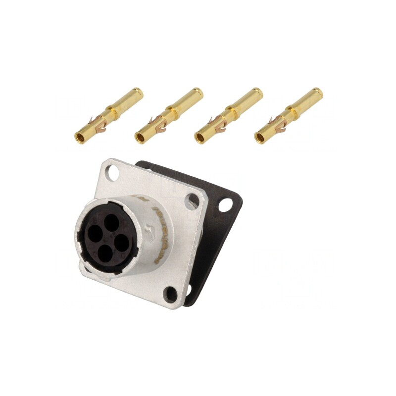 Conector Circular 4 PIN Mamă Crimpat RT360 Aur | Electronic-mag.ro | Componente Electronice