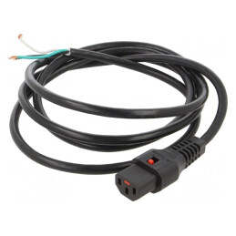 Cablu IEC C13 Mamă 2m cu Blocare Negru 13A