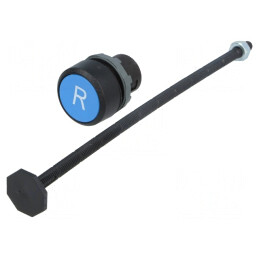 Comutator apăsare 22mm albastru stabil | Electronic-mag.ro | Componente Electronice