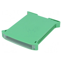 Carcasă pentru șină DIN, verde, 101x17.5x120mm | Electronic-mag.ro | Componente Electronice
