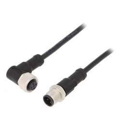 Cablu senzori automatizări 4 PIN M12-M12 1m | Electronic-mag.ro | Componente Electronice