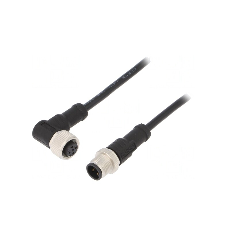 Cablu senzori automatizări 4 PIN M12-M12 1m | Electronic-mag.ro | Componente Electronice