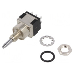 Comutator apăsare DPDT 6A 125VAC/6VDC MPE 206 R | Electronic-mag.ro | Componente Electronice