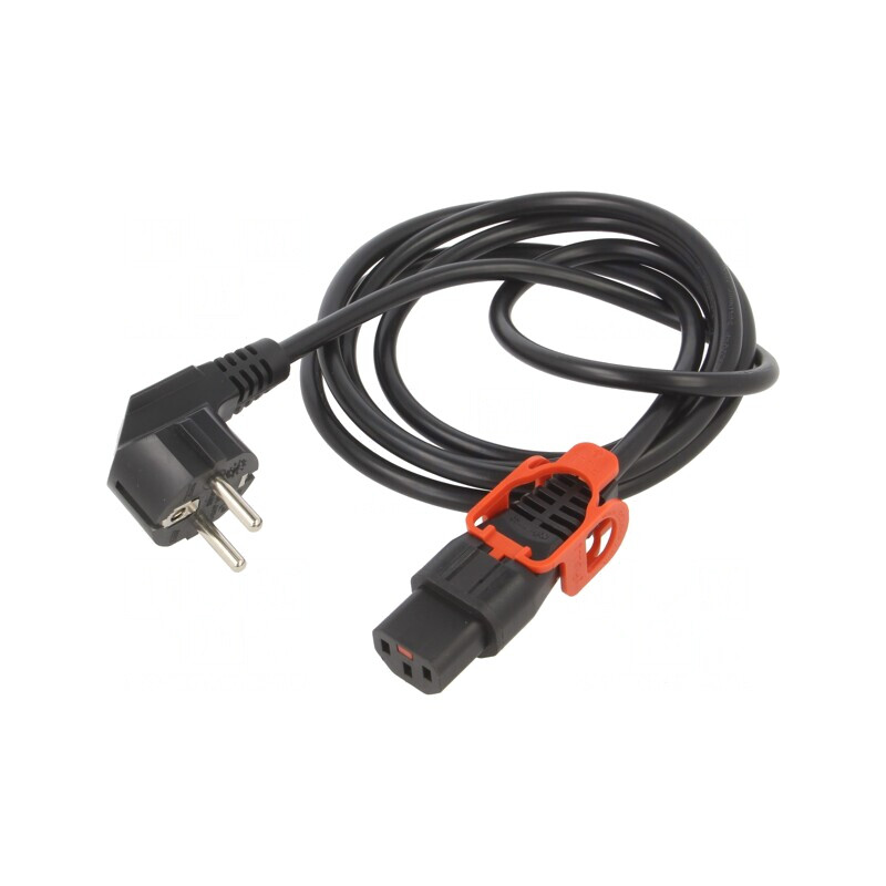 Cablu Alimentare 2m Negru CEE 7/7 la IEC C13 | Electronic-mag.ro | Componente Electronice