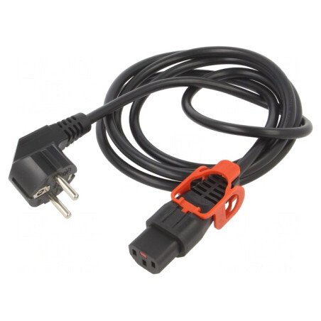 Cablu Alimentare 2m Negru CEE 7/7 la IEC C13 | Electronic-mag.ro | Componente Electronice