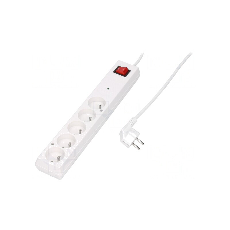 Prelungitor 5 prize cu protecție la supratensiune 10A | Electronic-mag.ro | Componente Electronice