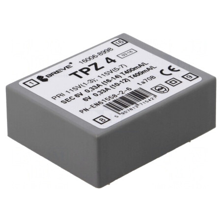 Transformator alimentare 4VA 115V/230V la 6V PCB | Electronic-mag.ro | Componente Electronice