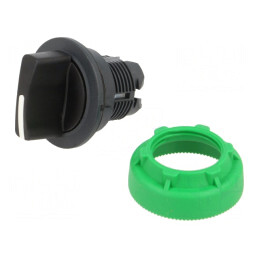 Comutator Rotativ 30mm 3 Poziții Negru | Electronic-mag.ro | Componente Electronice