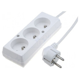Prelungitor 3 Prize PVC Alb 5m 16A | Electronic-mag.ro | Componente Electronice