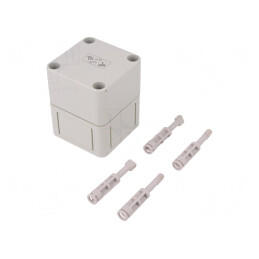 Carcasă Universală Polistiren Gri 65x65x81mm | Electronic-mag.ro | Componente Electronice