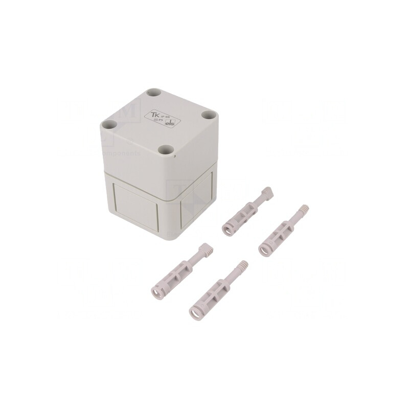 Carcasă Universală Polistiren Gri 65x65x81mm | Electronic-mag.ro | Componente Electronice