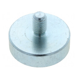 Magnet: fix; neodim; H: 7mm; 200N; Ø: 25mm; Mat.carc: oţel