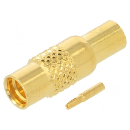 Mufă MMCX Mamă Drept 50Ω Lipire PTFE Aurit | Electronic-mag.ro | Componente Electronice