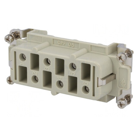 Conector HDC Mamă 6P 35A 400V/690V | Electronic-mag.ro | Componente Electronice