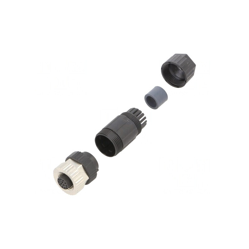 Mufă M12 12 PIN Mamă IP67 pe Cablu | Electronic-mag.ro | Componente Electronice