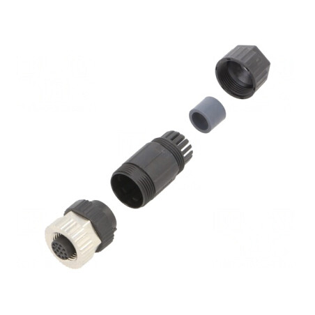 Mufă M12 12 PIN Mamă IP67 pe Cablu | Electronic-mag.ro | Componente Electronice