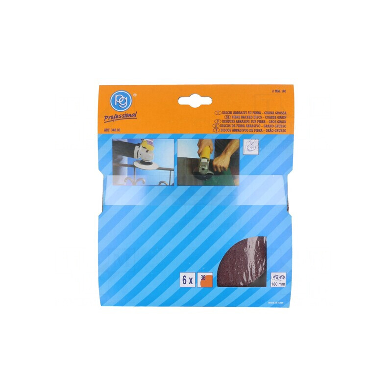 Disc Șlefuire Granularitate 36 Fibră Ø180mm Pachet 6 Bucăți | Electronic-mag.ro | Componente Electronice