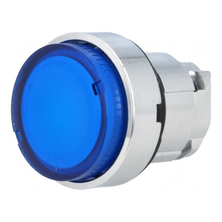 Comutator cu apăsare 22mm albastru | Electronic-mag.ro | Componente Electronice