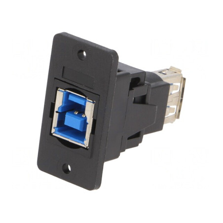 Adaptor USB 3.0 Aurit USB A la USB B Soclu Slim | Electronic-mag.ro | Componente Electronice