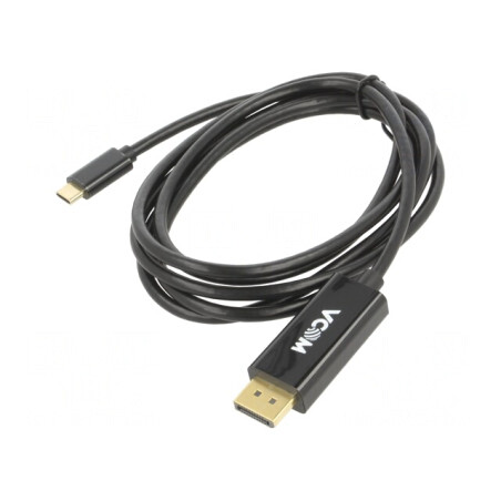 Adaptor USB 3.1 DisplayPort USB C Aurit 1,8m Negru | Electronic-mag.ro | Componente Electronice