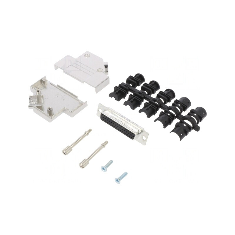 Conector D-Sub HD 44P Mamă Unghi 45° Lipire Cablu Gold Flash | Electronic-mag.ro | Componente Electronice