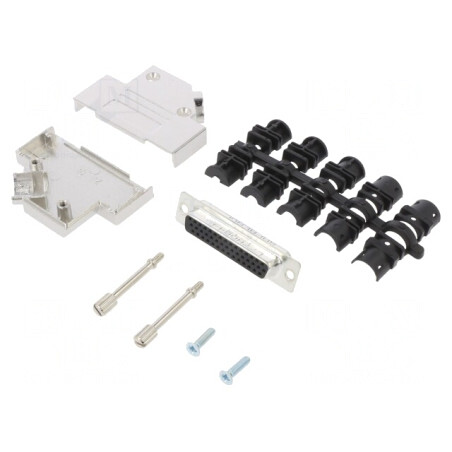 Conector D-Sub HD 44P Mamă Unghi 45° Lipire Cablu Gold Flash | Electronic-mag.ro | Componente Electronice
