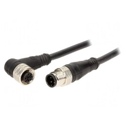 Cablu senzori automatizări M12-M12 1m | Electronic-mag.ro | Componente Electronice