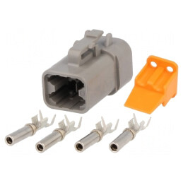 Conector cablu-cablu DTP mamă 4 pini crimpat | Electronic-mag.ro | Componente Electronice