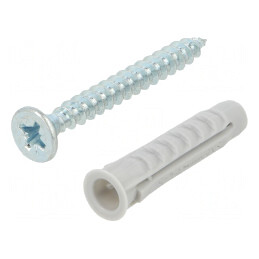 Plastic Anchor with Screw 6mm 50pcs | Electronic-mag.ro | Componente Electronice