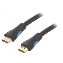Cablu | HDMI 1.4 | HDMI mufă,din ambele părţi | PVC | Lung: 8m | negru | AAOBK