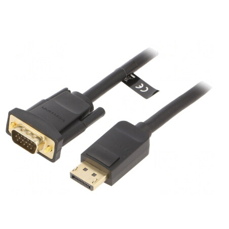 Cablu D-Sub 15pin la DisplayPort 5m Negru | Electronic-mag.ro | Componente Electronice