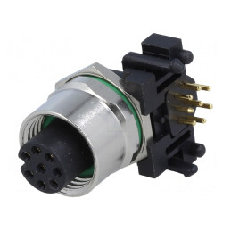 Soclu M12 8 PIN mamă DeviceNet/CANopen THT IP65/IP67 | Electronic-mag.ro | Componente Electronice