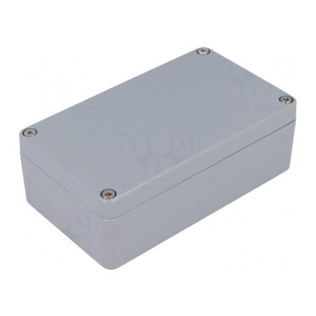 Carcasă universală aluminiu gri IP65 64x110x37mm | Electronic-mag.ro | Componente Electronice