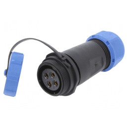 Conector circular tată-mamă 4 pini IP67 500V cablu | Electronic-mag.ro | Componente Electronice