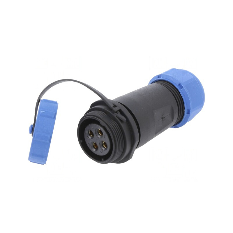 Conector circular tată-mamă 4 pini IP67 500V cablu | Electronic-mag.ro | Componente Electronice